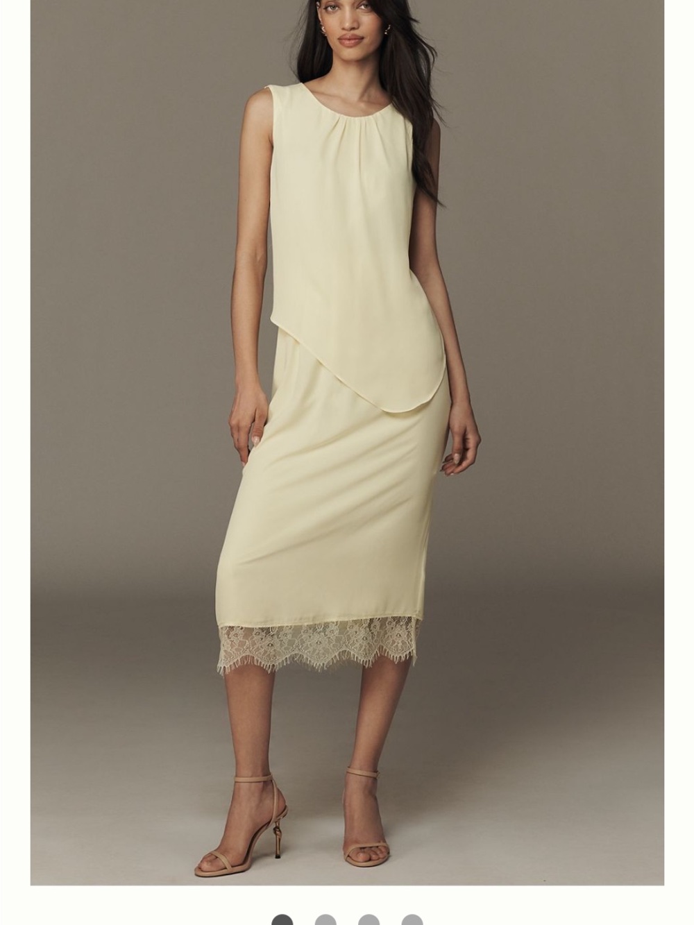 Exquise Anthropologie Sleeveless Layered Chiffon Midi Dress Size Small